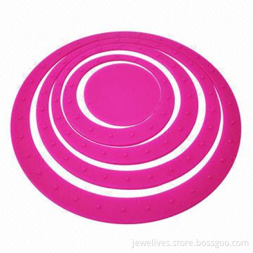Heat-resistant round silicone mat